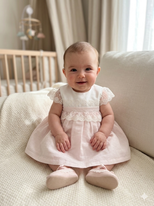 Baby Pink Lace Dress