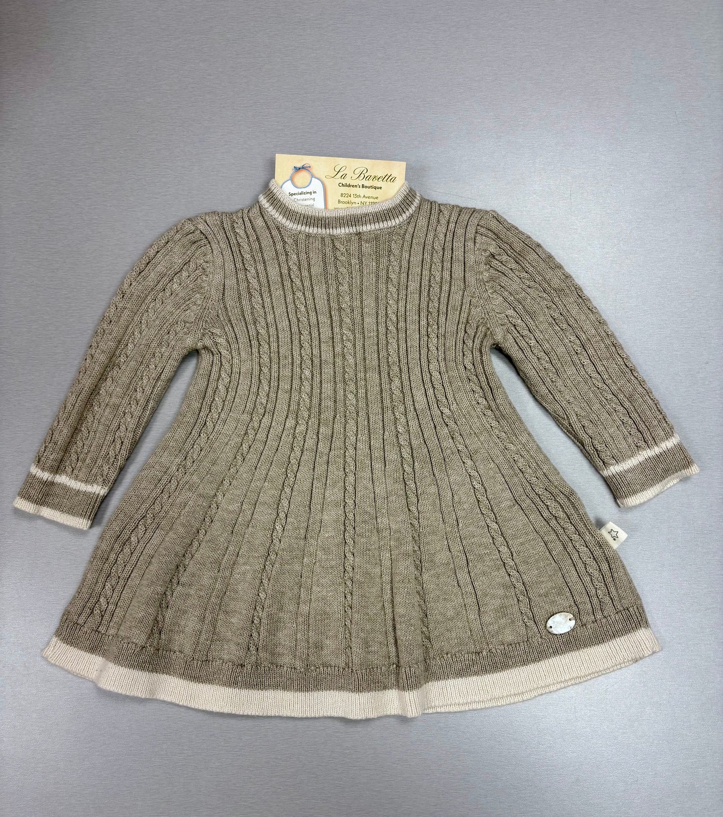 Little Cuddle Baby Cable-Knit Dress
