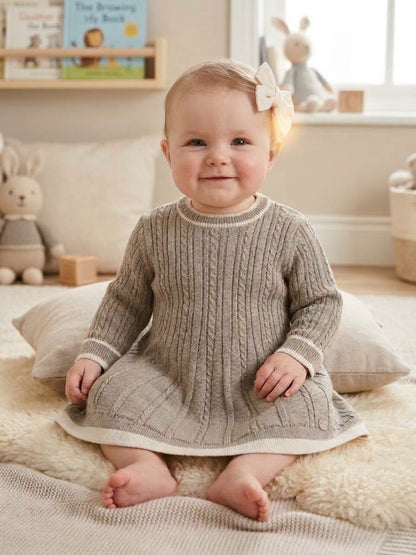 Little Cuddle Baby Cable-Knit Dress