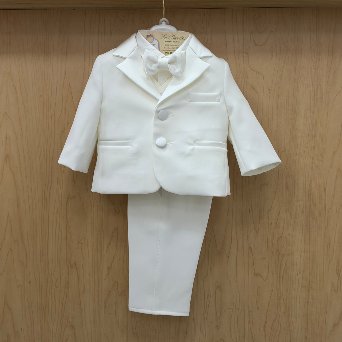 Baby Boys’ White Christening Suit – Made in Italy
