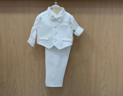 Baby Boys’ White Christening Suit – Made in Italy