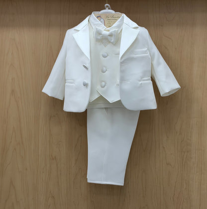 Baby Boys’ White Christening Suit – Made in Italy