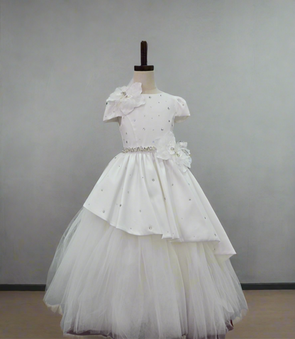 Michelina Bimbi Italian communion dress with rhinestones