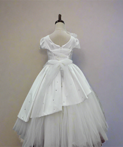 Michelina Bimbi Italian communion dress with rhinestones by La Bavetta