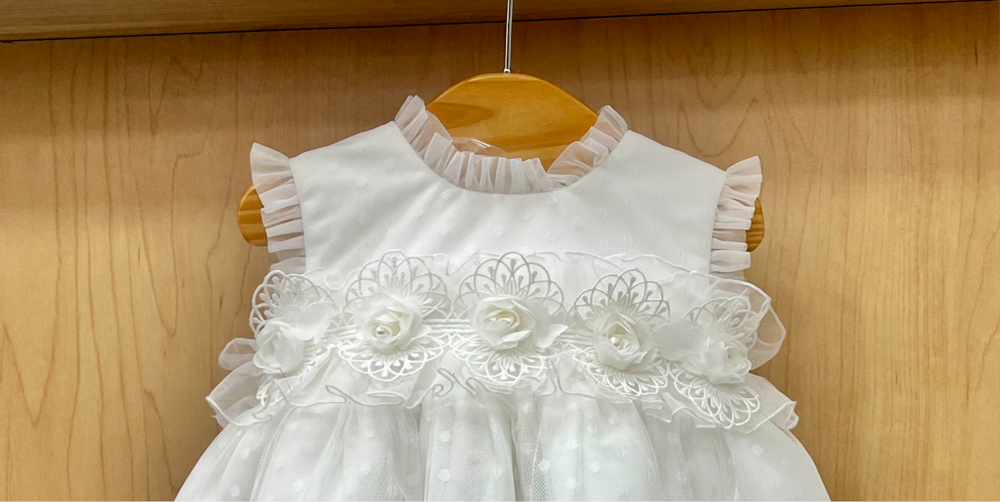 Princess Daliana Christening short sleeveless dress at La Bavetta 