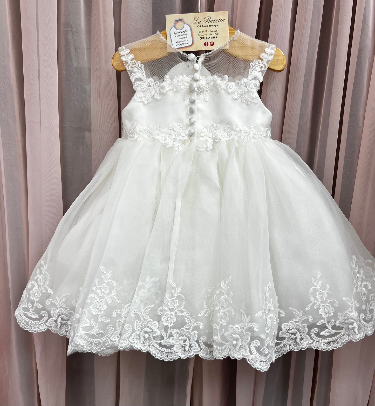 Sarah Louise Floral Christening Dress | La Bavetta | Children's Boutique In Brooklyn