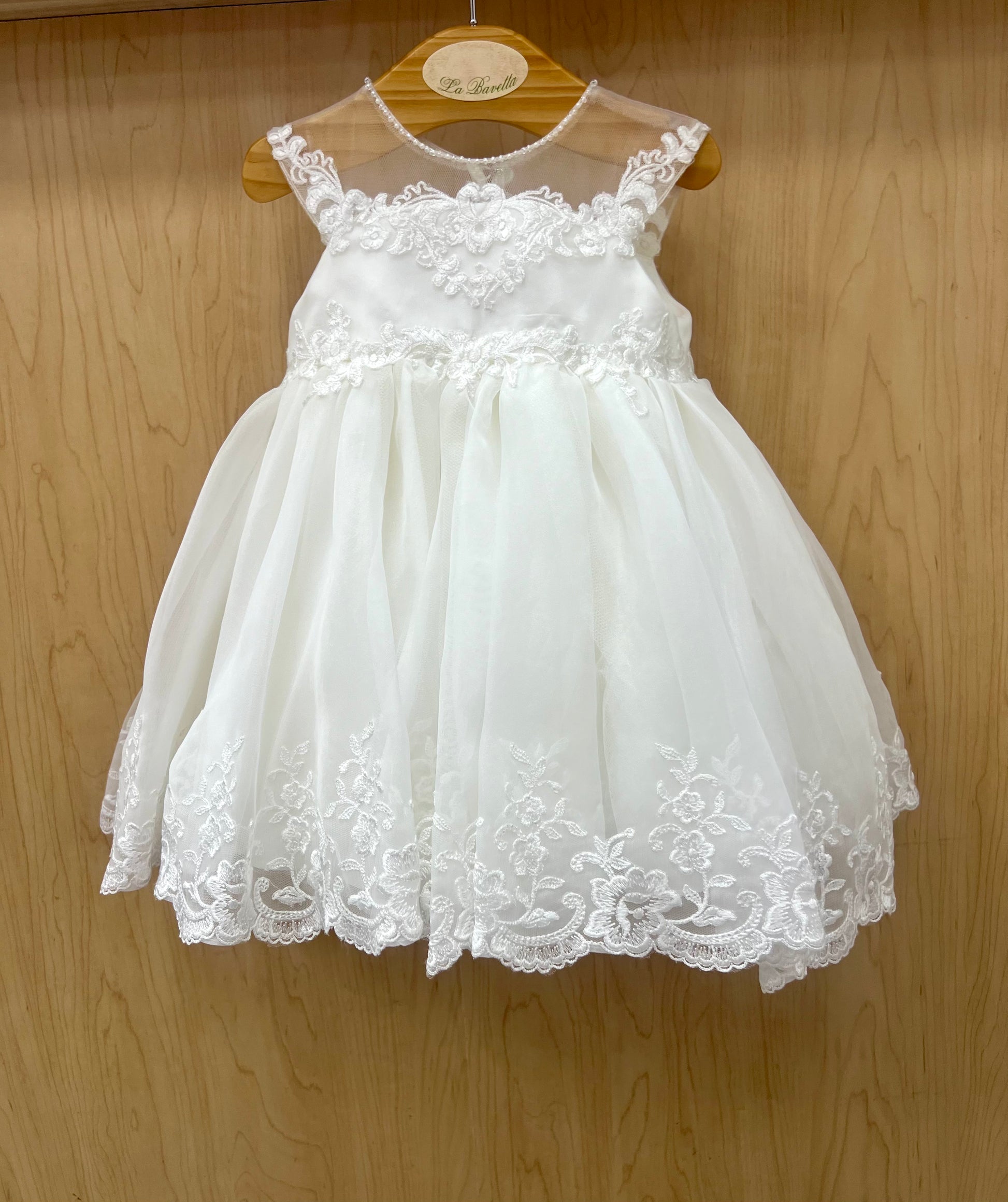 Sarah Louise Short Floral Christening Dress 