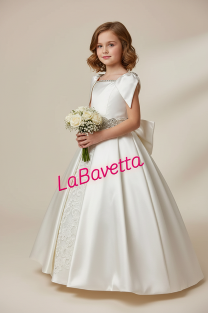 Royal Grace Silk Satin communion Dress Elise