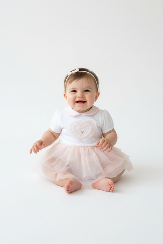 Baby Girl in Lion Tulle Romper