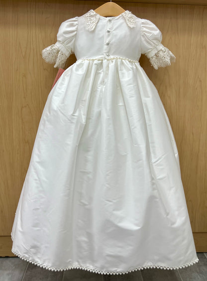 back Piccolo Bacio silk Madeline christening/ Baptism dress