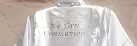 White Satin First Communion Robe