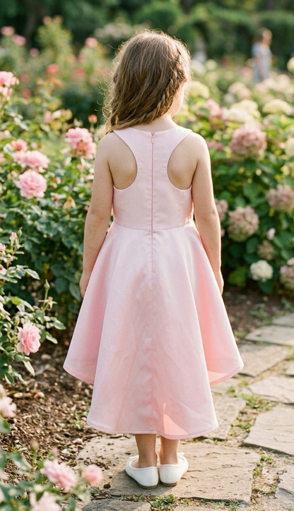 Ice Pink Hi-Low Flower Girl Dress      Billie