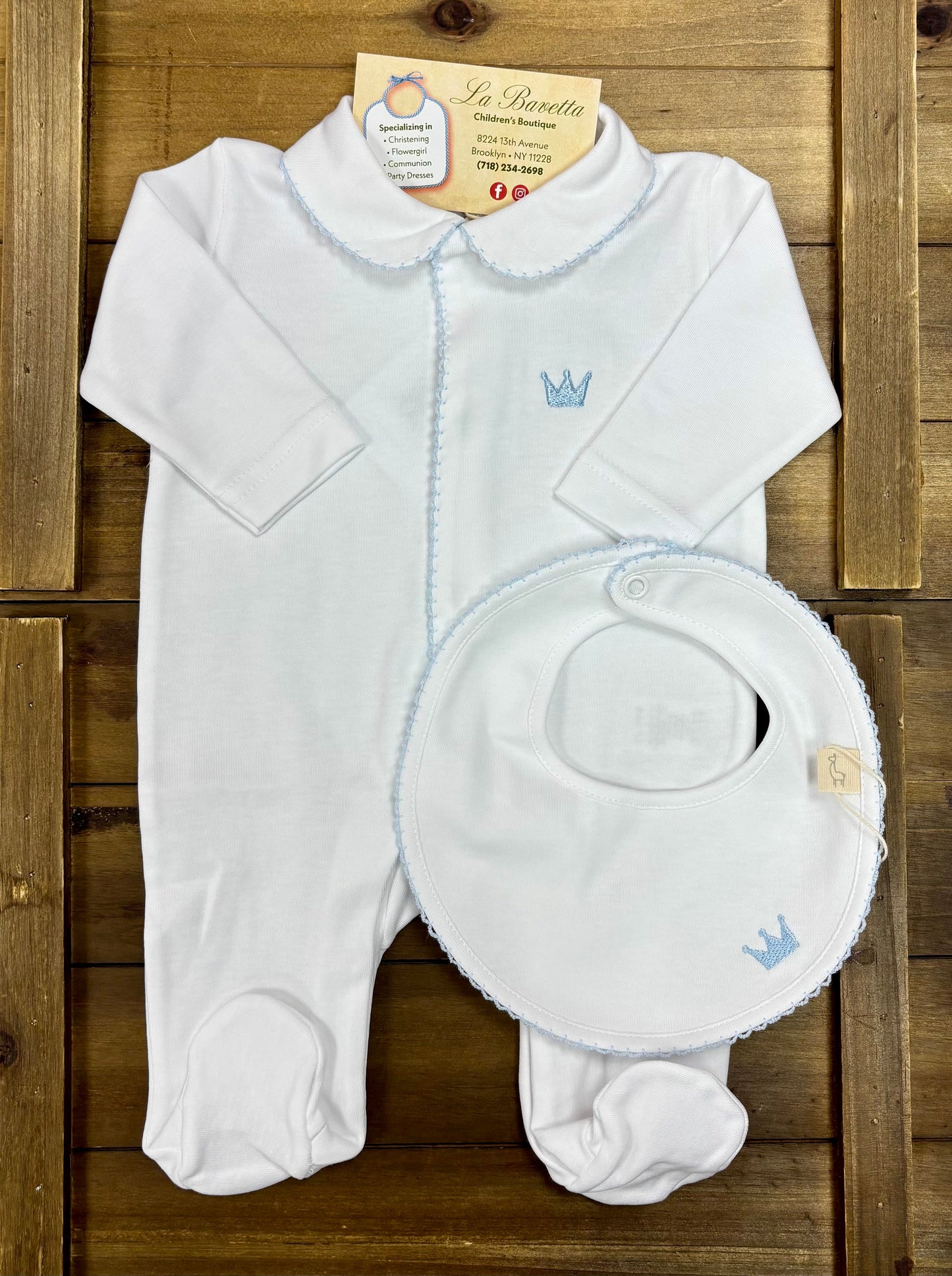 Little Prince Take-Home Set – Footie, Bib & Hooded