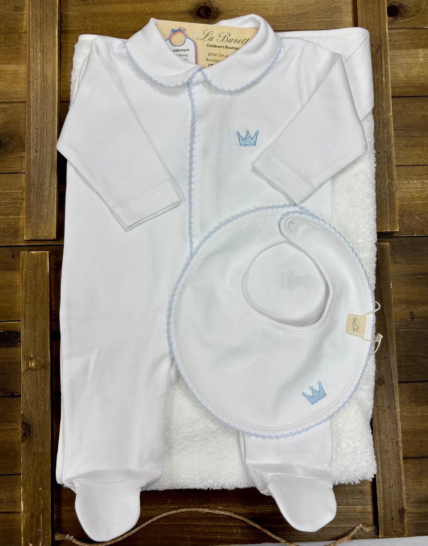 Little Prince Take-Home Set – Footie, Bib & Hooded