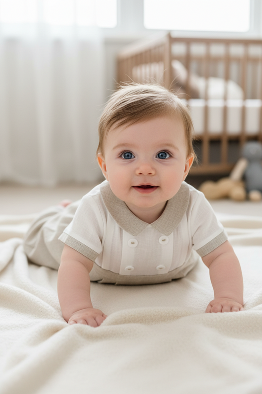 Bimbalo  babyboy linen  romper 6591