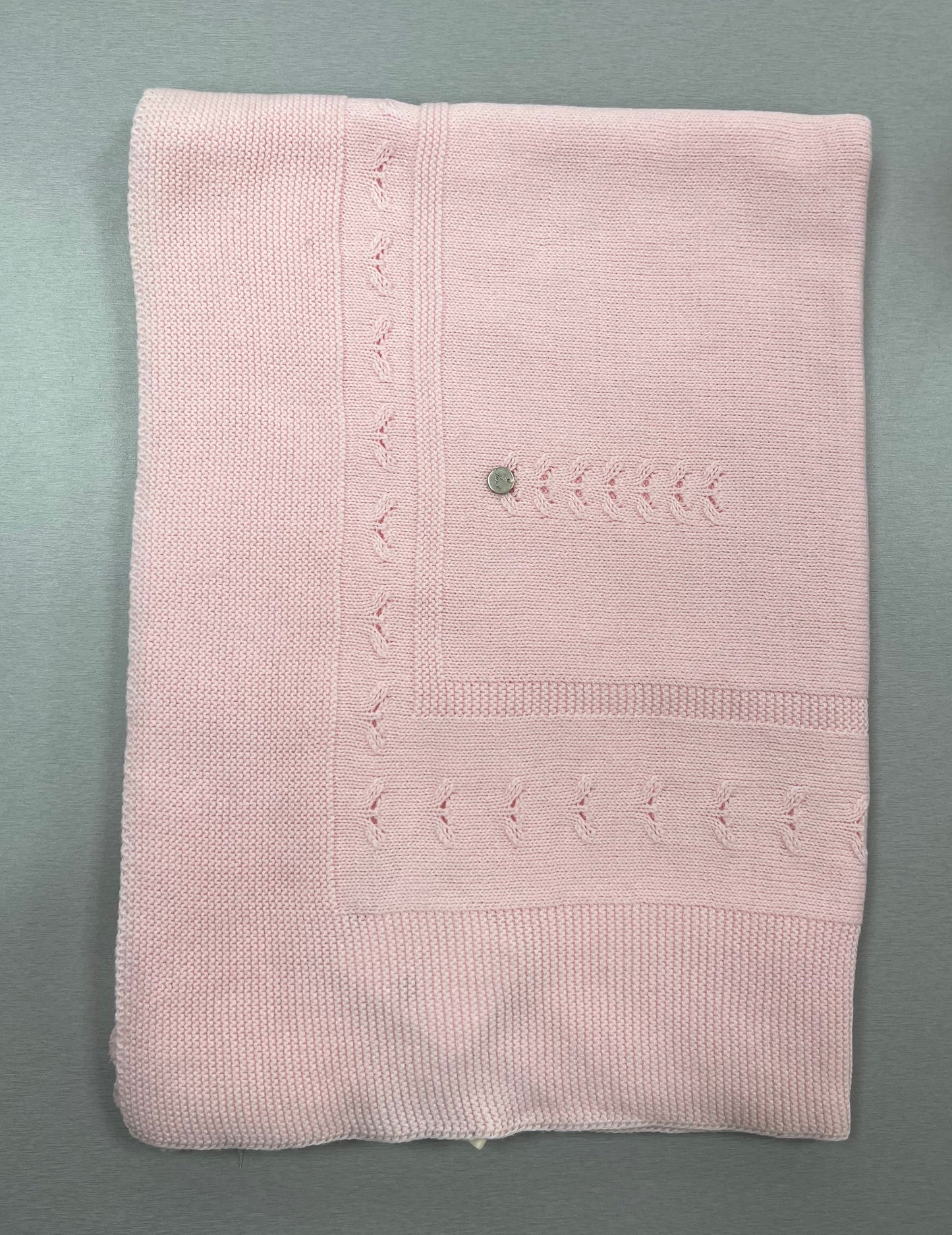 Pink and white cotton knit Take me home girls set PV21 06 100-3