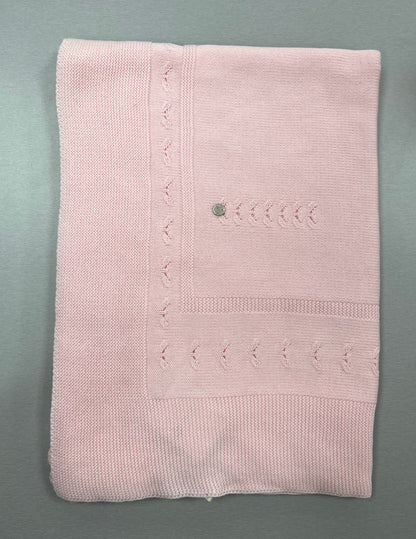 Pink and white cotton knit Take me home girls set PV21 06 100-3