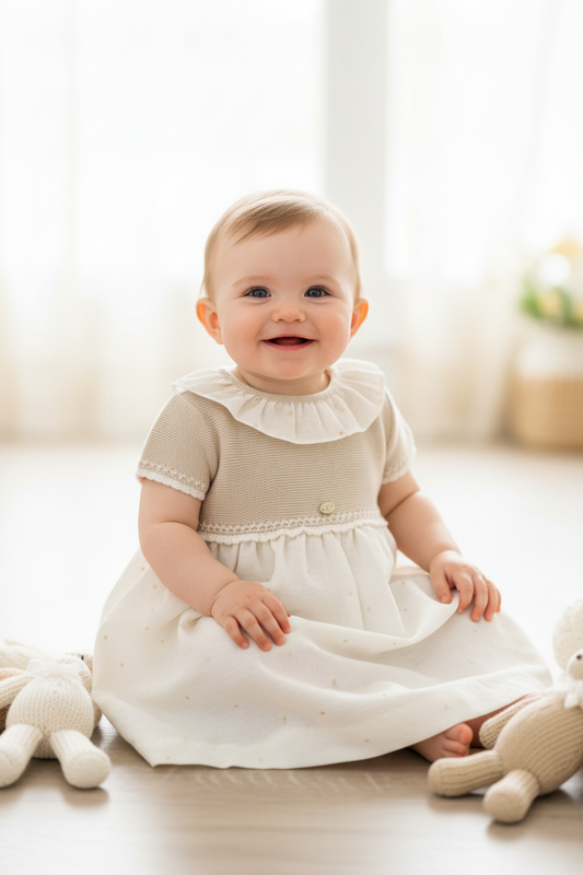 Natural Elegance Linen Knit Dress