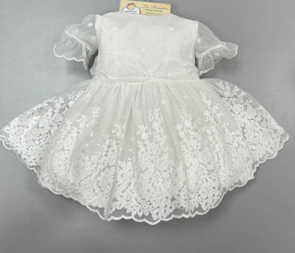 Dk379 white lace Baby girls dress