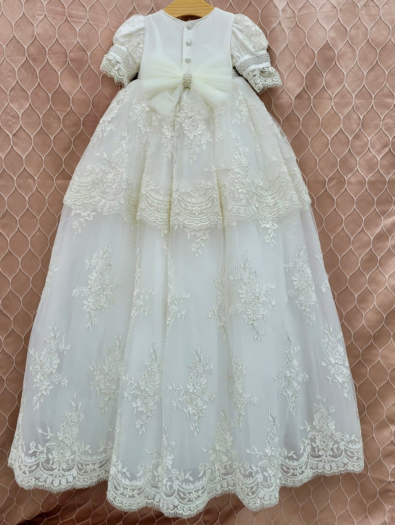 Martina Girls Baptism Dress | Baby Store Near Me | La Bavetta | NYC 3m / Diamond White (off-white) Martina Girls Baptism Dress | Baby Store Near Me | La Bavetta | NYC 3m / Diamond White (off-white)