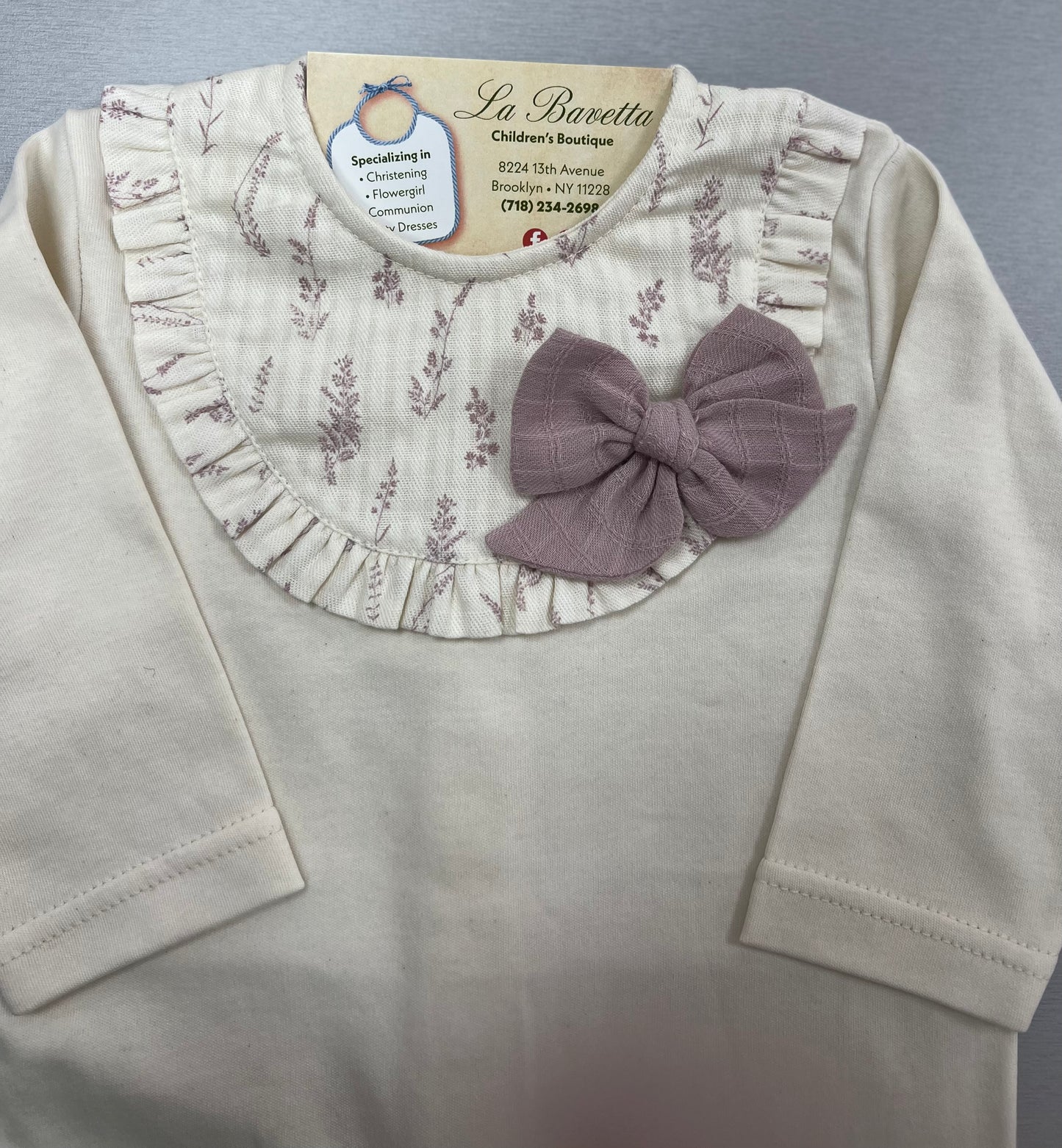 LL54G 6 Baby Girls cotton romper with matching Blanket