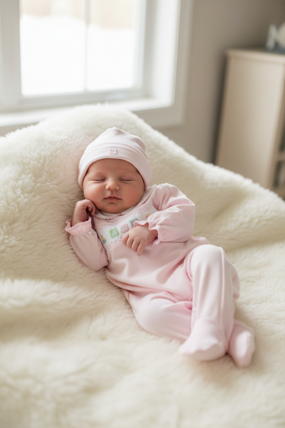 Baby  Girls pink cotton Take me home set