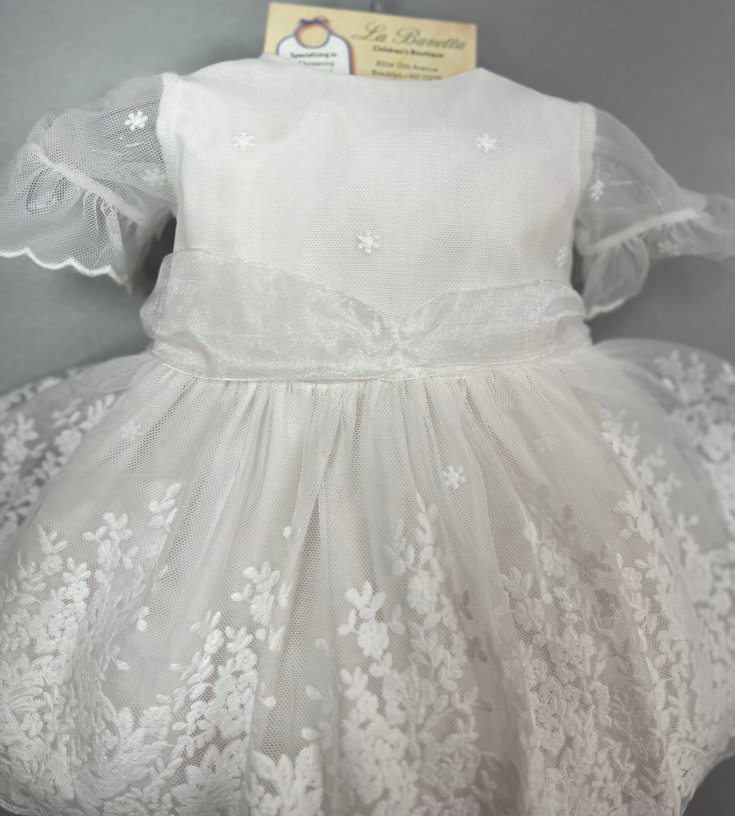 Dk379 white lace Baby girls dress