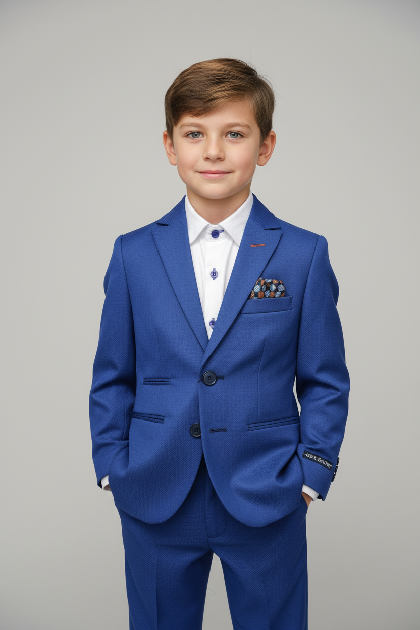 Leo & Zachary Boys suitcBLZ475 AZULEJO DOT