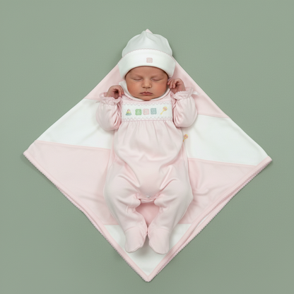 Baby  Girls pink cotton Take me home set 721-71G