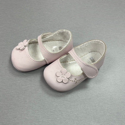 Girls  pink soft leather  shoes 7759