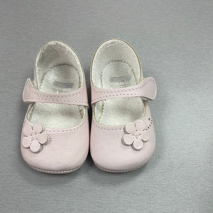 Girls  pink soft leather  shoes 7759