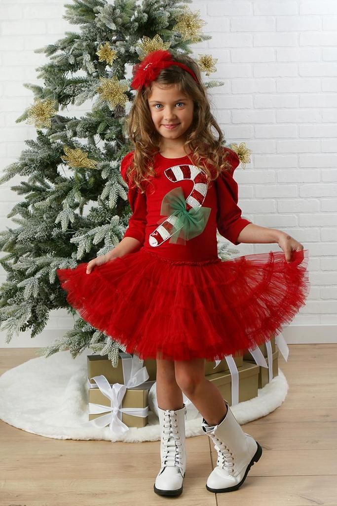 Candy Cane Girl’s Dress | Holiday Season | La Bavetta | Brooklyn, NY