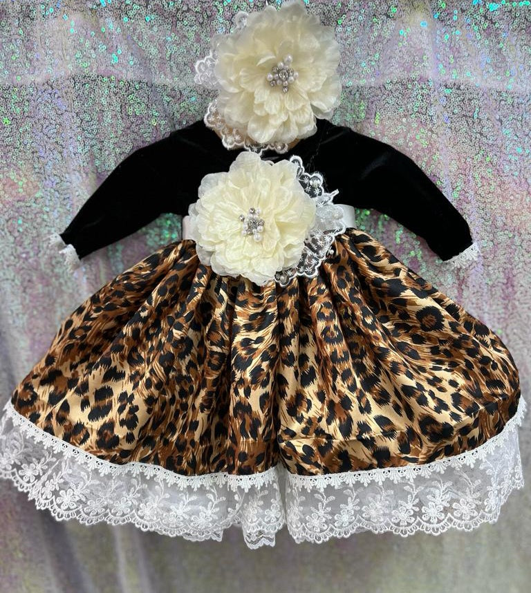 Jennifer leopard baby dress