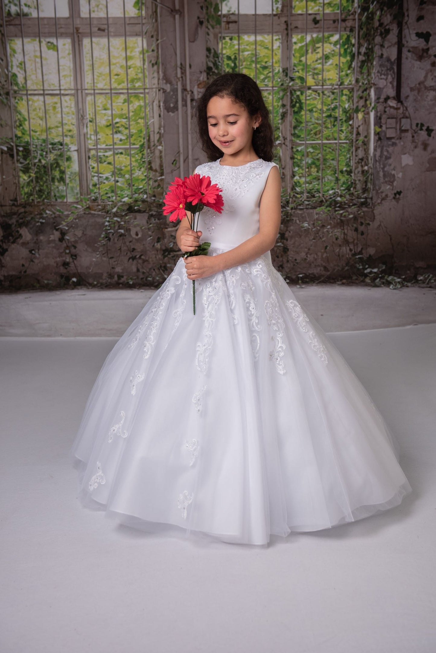 Satin bodice Sweetie Pie communion dress