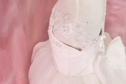 Communion Dress with Pearls and Bow | La Bavetta | Brooklyn