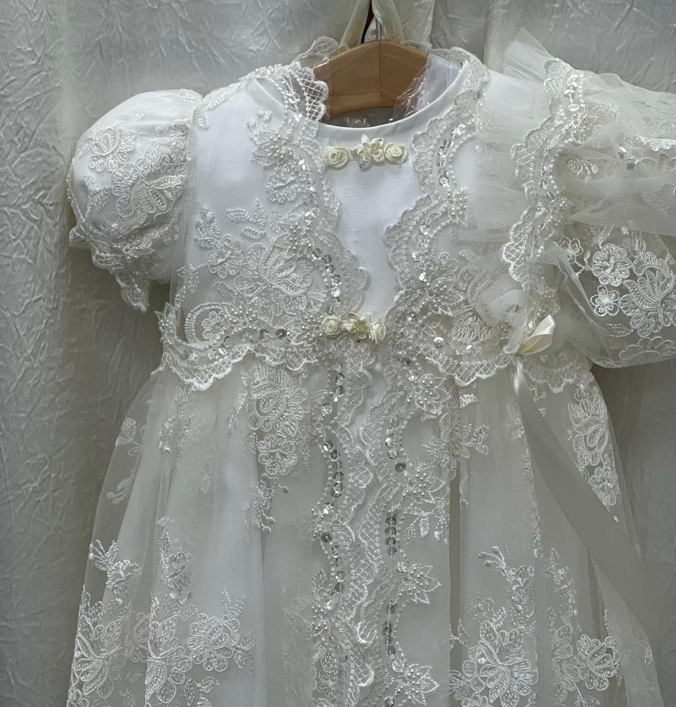 Nancy by Piccolo Bacio | Girls Baptism Outfit | La Bavetta | NYC