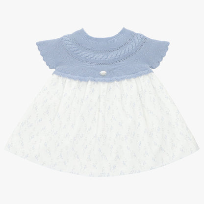 Blue & white Baby knit dress 047-30158