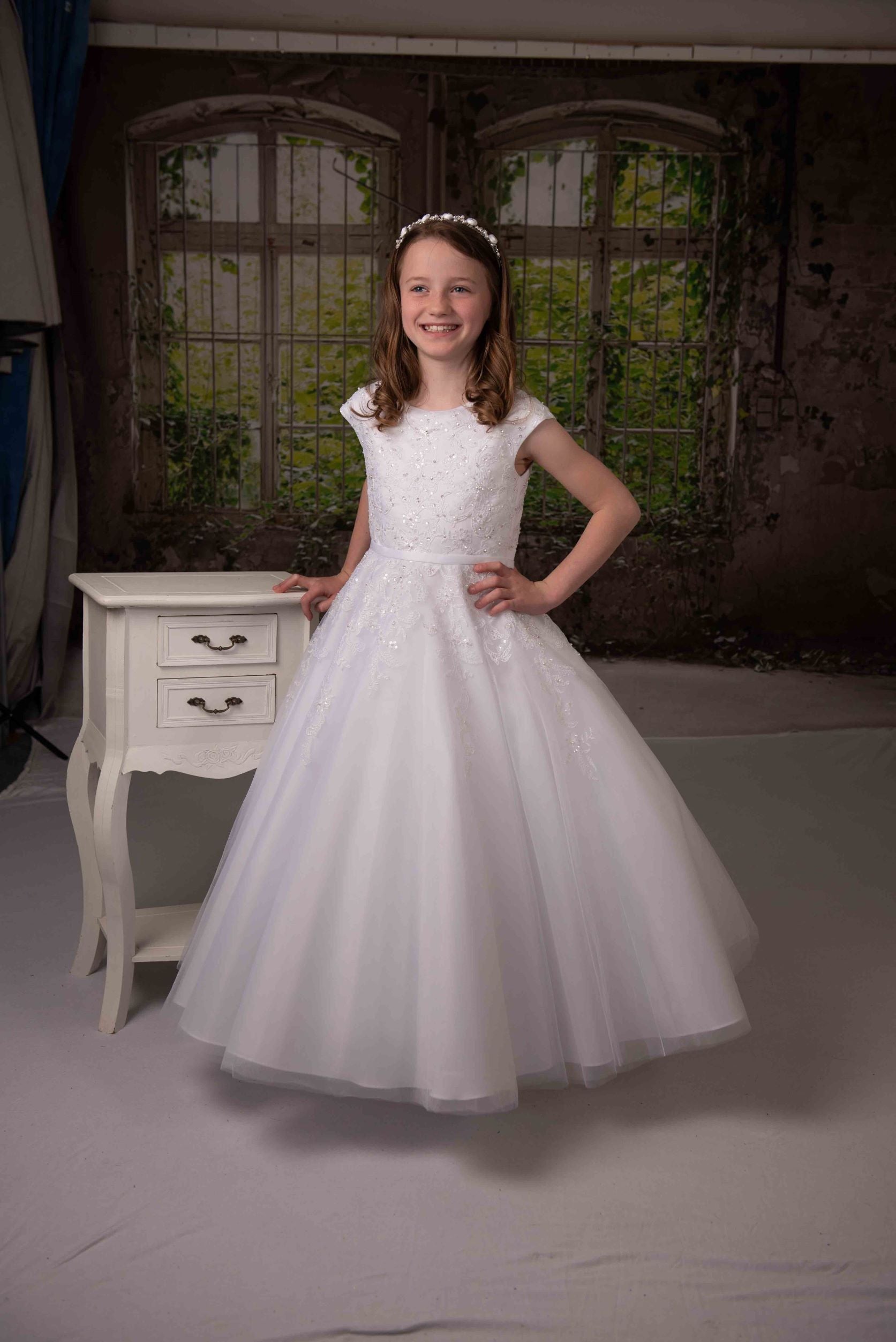Catholic First Holy Communion Dress Tulle skirt | La Bavetta